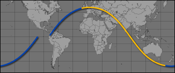 Χάρτης τροχιάς Διεθνούς Διαστημικού Σταθμού
